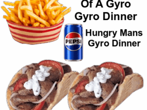 2 Gyro 1 Fries And 1 Drink