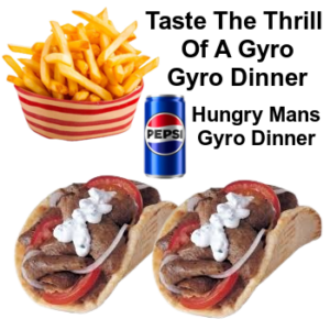 2 Gyro 1 Fries And 1 Drink