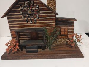Hand Crafted Wooden Cabin Clock