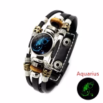 aquarius leather bracelet
