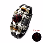 cancer leather bracelet