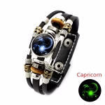 capricorn leather bracelet
