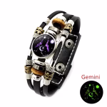 gemini leather bracelet