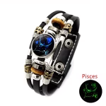pisces leather bracelet