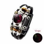 virgo leather bracelet