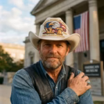 250th Anniversary American Flag & Eagle Embroidered Cowboy Hat 3