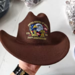 250th Anniversary American Flag & Eagle Embroidered Cowboy Hat 5