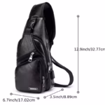 Faux Leather Sling Chest Bag4