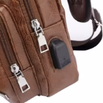Faux Leather Sling Chest Bag8