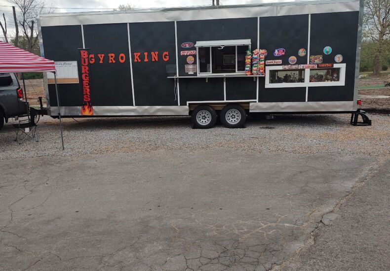 wushack gyro king food truck and store parked at atomic brewery and greens putt putt