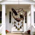 Large Eagle patterned Wind Chime Set with Bells