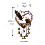Large Eagle patterned Wind Chime Set with Bells 4