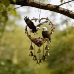 Large Eagle patterned Wind Chime Set with Bells 5