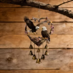 Large Eagle patterned Wind Chime Set with Bells 6