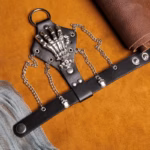 Stylish Punk Studded Skull Bracelet 3